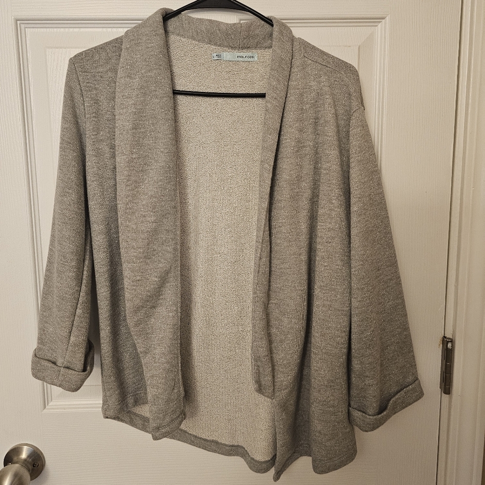 Maurices Shimmering Light Grey Cardigan